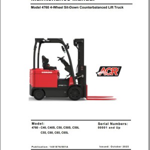 Raymond 4760 Maintenance Manual 1451076_001A