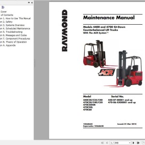 Raymond 4400 4700 Maintenance Manual & Schematics Diagram