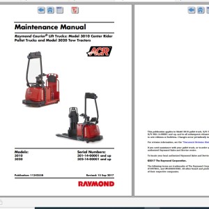 Raymond 3010 3020 Schematic, Maintenance & Parts Manual