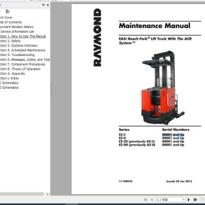 Raymond EZ-C EZ-D EZ-CD EZ-DD Maintenance Manual 1119847A
