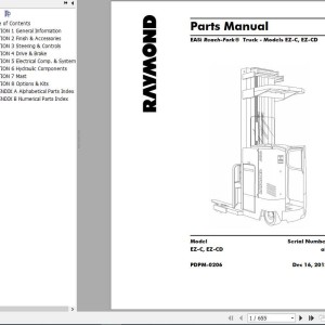 Raymond EZ-C EZ-CD Part Manual PDPM-0206