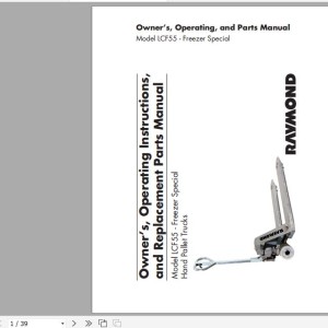 Raymond LCF55 Owner Operation and Parts Manual 1180457A