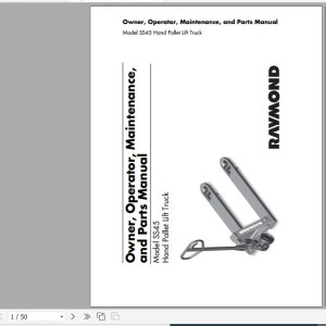 Raymond SS45 Owner Operation Maintenance Parts Manual 1255510A