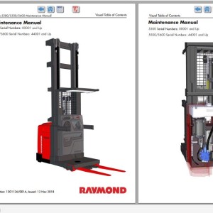 Raymond 5300 5500 5600 Schematic, Maintenance & Parts Manual
