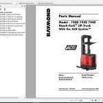 Raymond 7400 7420 7440 Part Catalog & Maintenance Manual