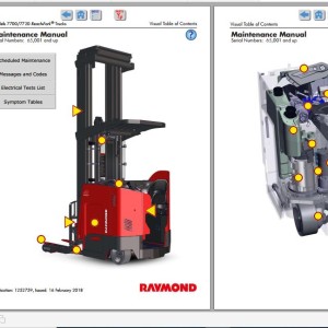 Raymond 7700 7720 Schematics, Maintenance & Parts Manual