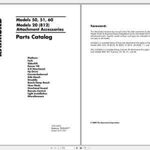 Raymond 21i Maintenance Parts Manual