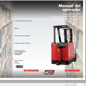 Raymond 4100 4200 Operator Manual 1060312A