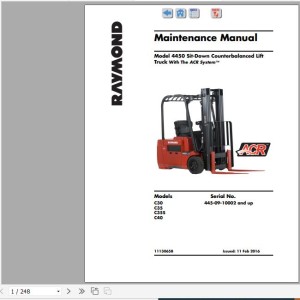 Raymond 4450 Schematics, Maintenance & Parts Manual