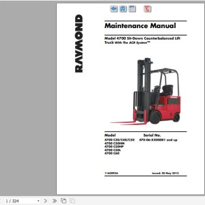 Raymond 4700 Schematics, Maintenance & Parts Manual