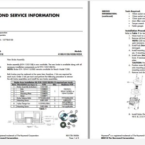 Raymond CTB RSIs Service Information