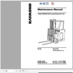 Raymond DSS 300 350 Schematics, Maintenance & Parts Manual