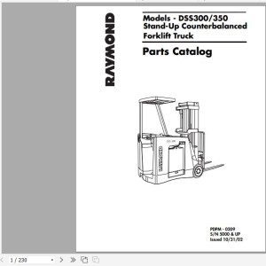 Raymond DSS 300 350 Schematics, Maintenance & Parts Manual