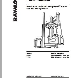 Raymond 9600 9700 Schematics Diagram, Part & Maintenance Manual