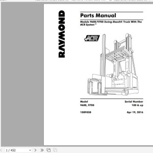 Raymond 9600 9700 Schematics, Maintenance & Parts Manual