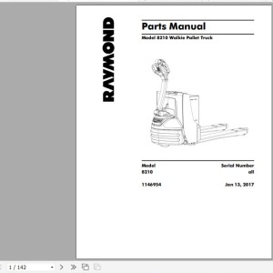 Raymond 8210 Schematic, Maintenance & Parts Manual