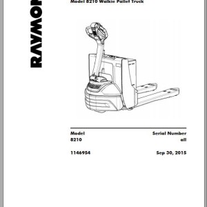 Raymond 8210 Schematics Diagram, Part & Maintenance Manual