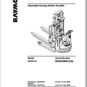 Raymond RAS20 RA25 Part Manual 1055923B