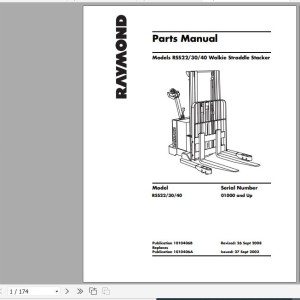 Raymond RSS22 RSS30 RSS40 Schematics, Maintenance & Parts Manual