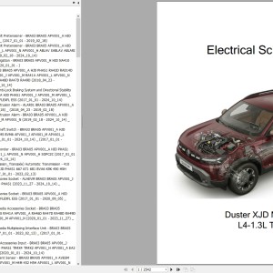 Renault Automotive Duster XJD 2025 MEXICO L4-1.3L Turbo Wiring Diagram