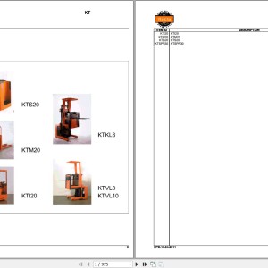 Rocla KTS20 KTM20 KTI20 KTKL8 KTVL8 KTVL10 Parts Catalog 2011