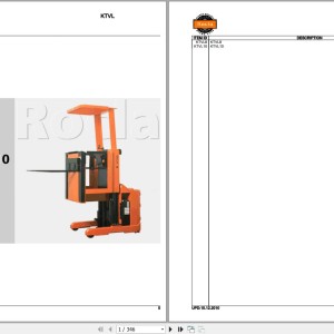 Rocla KTVL-8 KTVL-10 Parts Catalog 2010