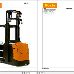 Rocla PHS10 PHX10 Parts Catalog 2012