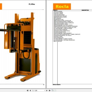 Rocla PL10ac PL10Fac PL10Vac Parts Catalog 2010