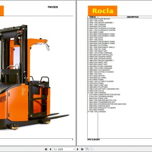 Rocla PM10DS Parts Catalog 2007