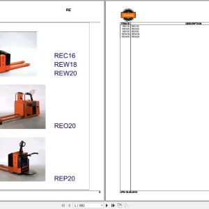 Rocla REC16 REW18 REW20 REO20 REO20 Parts Catalog 2010