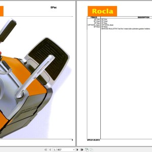 Rocla SP12ac SP12aci SP16ac SP16aci Parts Catalog 2012