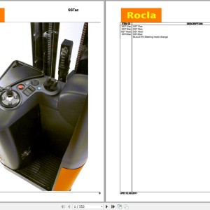 Rocla SST12ac SST16ac SST16aci SST20ac Parts Catalog 2011