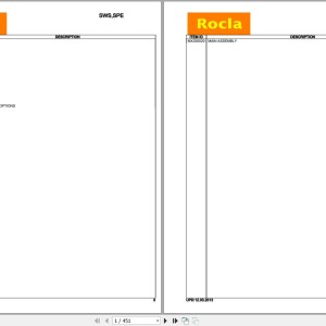 Rocla SWS 10 12(i) 14(i) 16(i) 16s SPE 10 12(i) 14(i) 16(i) 16s Parts Catalog 2013