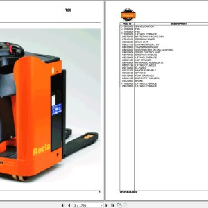 Rocla T20 Parts Catalog 2010