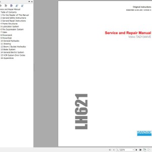 Sandvik LH621 Parts Operation Service Manual PDF