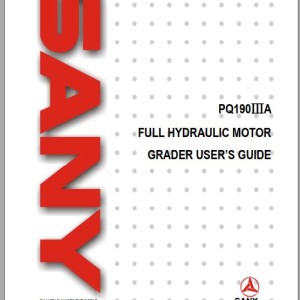 Sany PQ190IIIA Full Hydraulic Motor User Guide 843969903