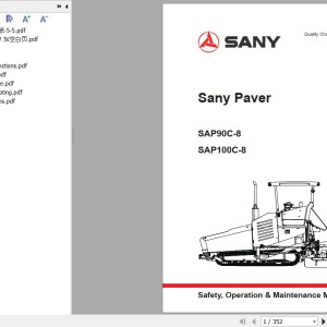 Sany SAP90C-8 SAP100C-8 Operation and Maintenance Manual
