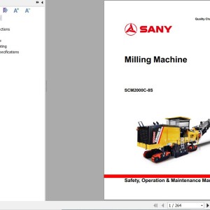 Sany SCM2000C-8S Operation and Maintenance Manual