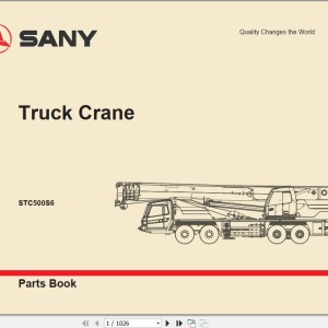 Sany SCT500S6 Parts Book 14TC10502358