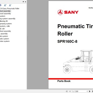Sany SPR160C Parts Book YZ3220CB0890