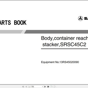 Sany SRSC45C2 Parts Book 13RS45020090