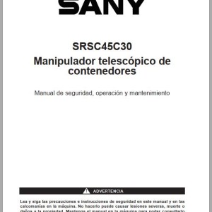 Sany SRSC45C30 Operation Maintenance Manual and Diagrams ES