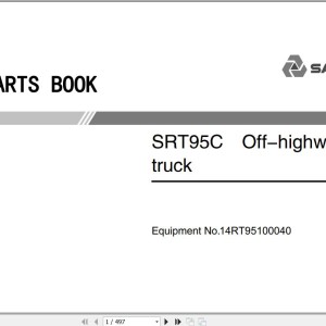 Sany SRT95C Parts Book 14RT95100040