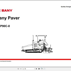Sany SSP90C-8 Electrical and Hydraulic Schematics