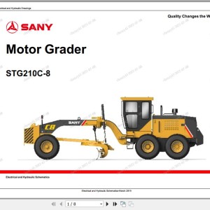 Sany STG210C-8 Electrical and Hydraulic Schematics