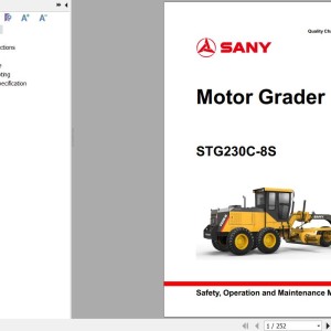 Sany STG230C-8S Operation and Maintenance Manual