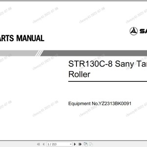 Sany STR130C-8 Parts Book YZ2313BK0091