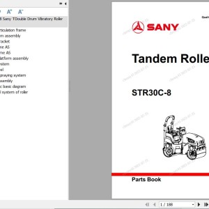 Sany STR30C-8 Parts Book YZ2703CC1408