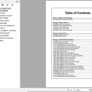 Sany SW936K1 Parts Book SSW100000022