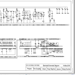 Sany SY115C9I3K SY135C9I3K Electrical and Hydraulic Schematic